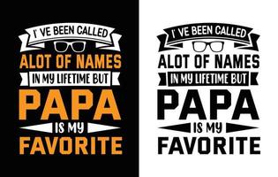 Father's day T shirt design. vector