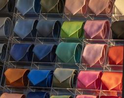 italian made silk tie on display photo
