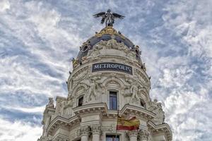 Madrid Spain buiding of famous gran via street photo