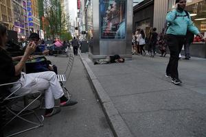 NEW YORK, USA - MAY 25 2018 - Times square full of people photo