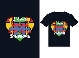 I Love Someone With Down Syndrome illustrations for print-ready T-Shirts design vector