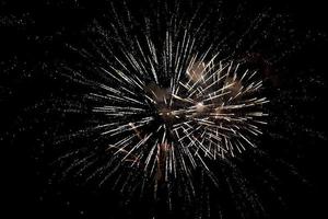 fireworks on black background photo