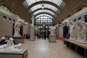 PARIS, FRANCE - OCTOBER 5 2018 -  Orsay Museum full of visitors photo