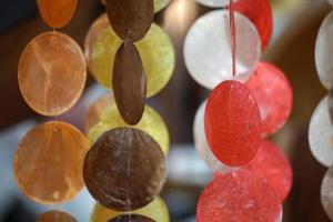 Indian glass lamp detail photo