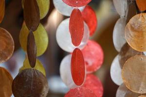 Indian glass lamp detail photo