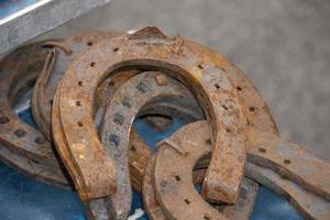 vintage rusted old lucky horseshoe photo