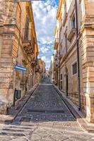 sicily noto baroque town view on sunny day photo