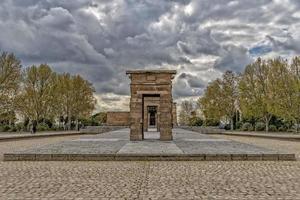 egyptian debod temple madrid spain photo