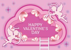 happy valentine's day sale display website banner background vector