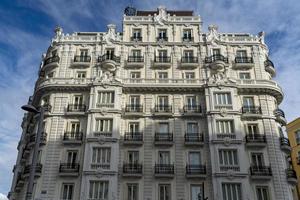 Madrid Spain buiding of famous gran via street photo