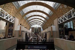 PARIS, FRANCE - OCTOBER 5 2018 -  Orsay Museum full of visitors photo