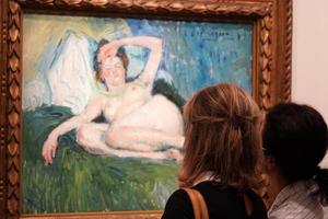 París, Francia - 5 de octubre de 2018 - Exposición de Pablo Picasso en el Museo de Orsay foto