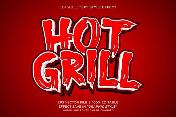 Hot grill editable text effect