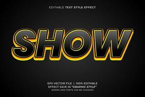 Show editable text effect vector