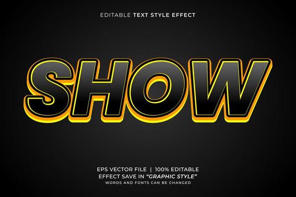 Show editable text effect