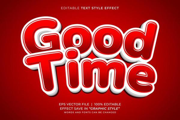 Good Time editable text effect