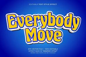 Everybody editable text effect vector