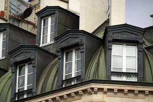 paris roofs chimney and building cityview photo