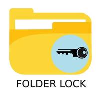Folder lock for used your business vector