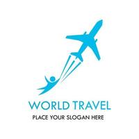 Travel world logo template illustration. suitable for brands, network, agency travel, app, mobile,  etc vector