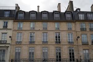 paris roofs chimney and building cityview photo