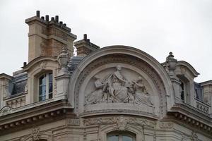 paris roofs chimney and building cityview photo