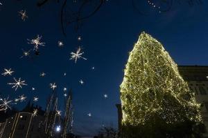 ljubljana lugar principal árbol de navidad foto