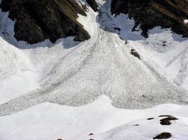 tobogán de nieve de avalancha foto