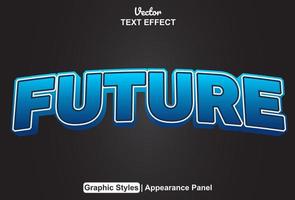 future text effect with graphic style and editable. vector