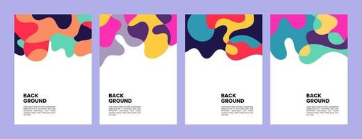 colorful vector background with abstract fluid shapes suitable for banners, posters, social media content and print materials