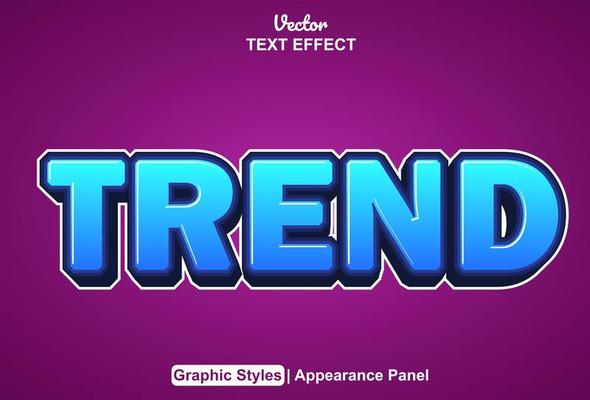 trend text effect with graphic style and editable.