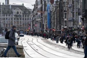 AMSTERDAM, NETHERLAND - FEBRUARY 25 2020 - Central station old town photo