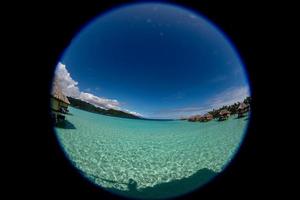 polynesia paradise resort overwater bungalow photo