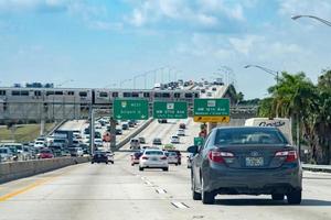 MIAMI, USA - FEBRUARY 9, 2017 - Miami Florida congested highways photo