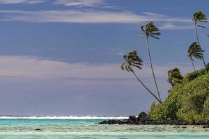 playa de muri isla cook polinesia paraíso tropical foto