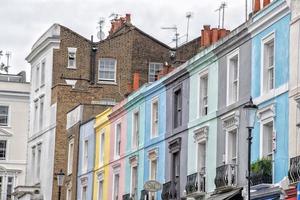 portobello road london street colorful buildings photo