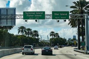 MIAMI, USA - FEBRUARY 7, 2017 - Florida congested highways photo
