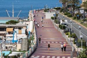 génova, italia - 26 de mayo de 2017 - paseo marítimo de genova corso italia foto