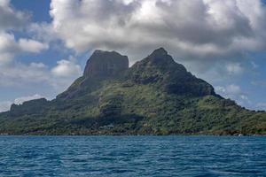 bora bora french polynesia blue lagoon turquoise crystal water  panorama lndascape photo