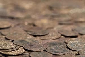 old medieval golden coins photo