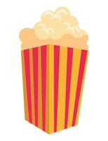 cinema pop corn food vector