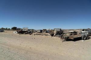 old abandoned car in junkyard in Baja California Sur Mexico photo