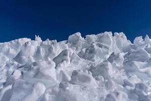 north pole fragmented pack snow polar iceberg photo