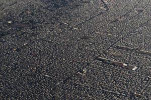 mexico city area aerial view panorama from airplane photo