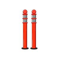 street road barrier cartoon vector illustration