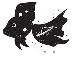 fish swiming surreal astrology vector