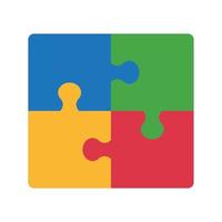 puzzle game pieces vector