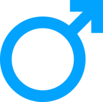 símbolos de icono de género. ilustración de signos de sexo masculino. png