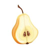 pear cut cartoon vector illustration