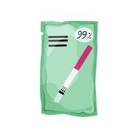 result pregnant test cartoon vector illustration